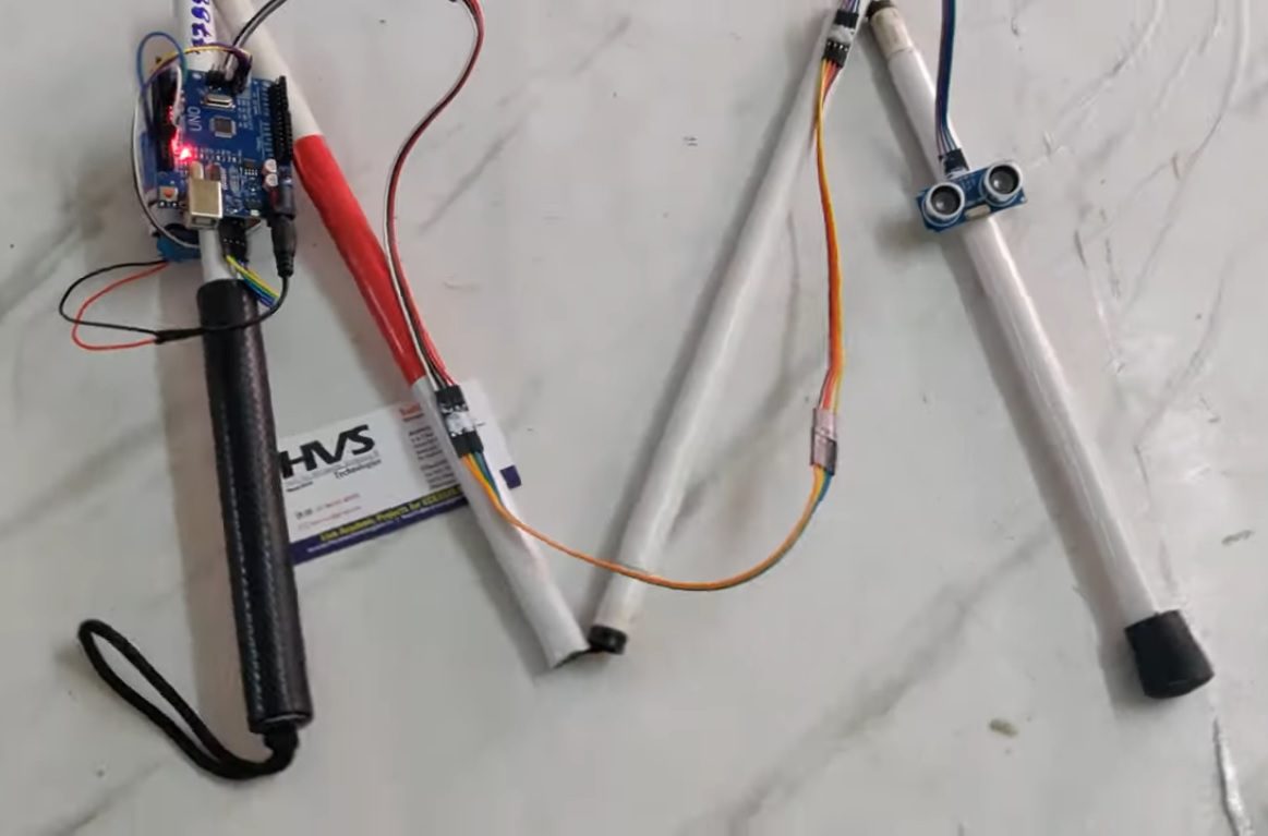 HVS-4714. Smart Blind stick using Arduino UNO and SR04.