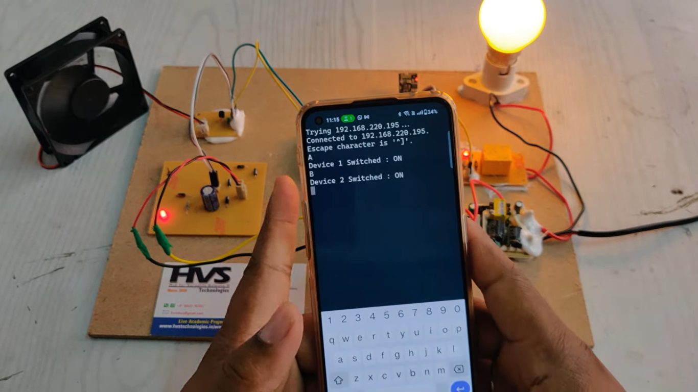 HVS-4840. IoT Arduino Home Automation DC and AC Load Controlling.