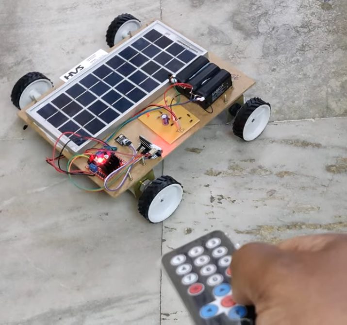 HVS-4839. Hybrid Solar power EV charging system in car with Remote control system.