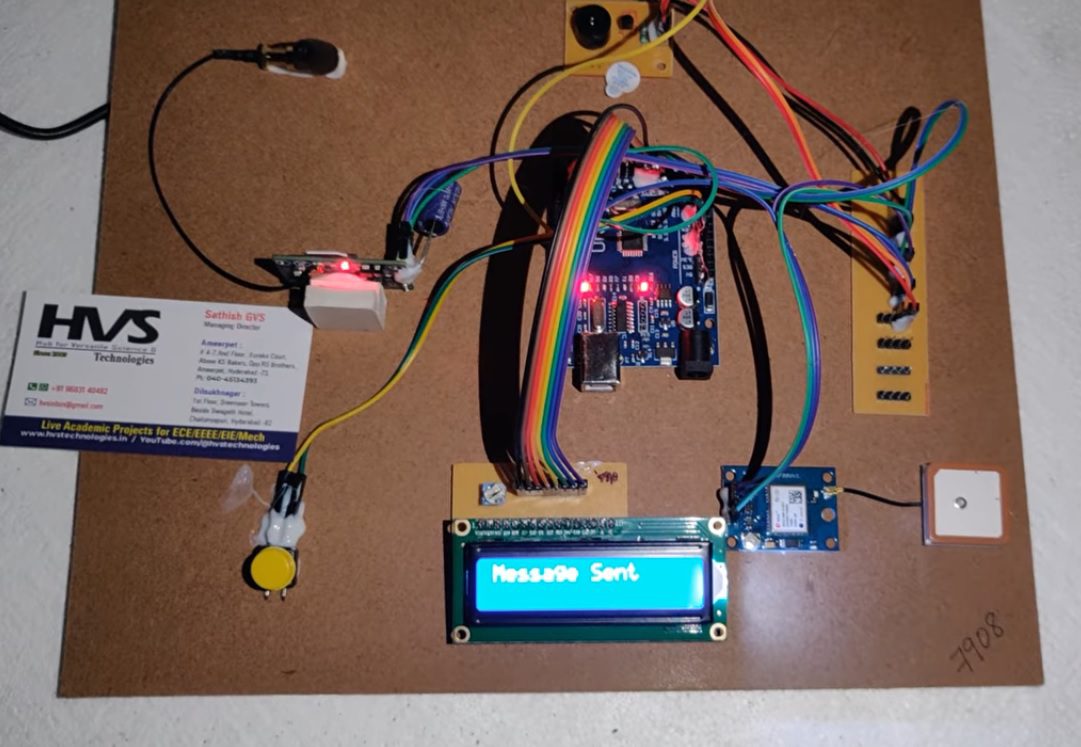 HVS-4897. Women safety Device Using GSM and GPS.