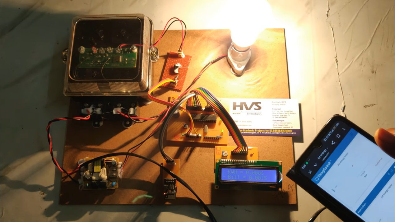 HVS-4912. IoT Energy meter with Billing data monitoring on Thingspeak.