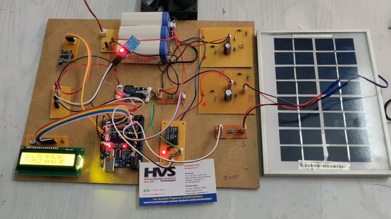 HVS-4856. Solar Powered IoT based Smart Controlling for DC fan.