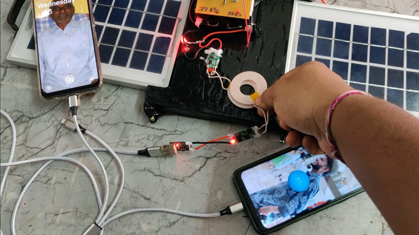 HVS-4886. DIY Solar Power Bank with Wireless Charging System.