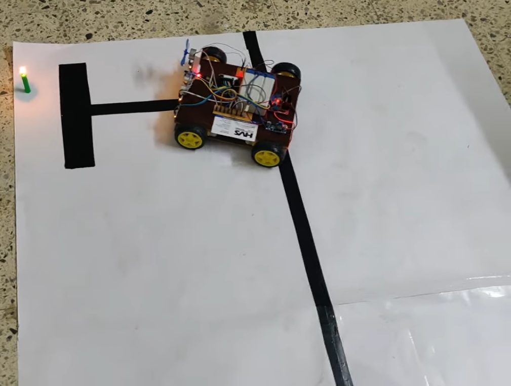 HVS-4879. Advanced Firefighting Robot with Line Following