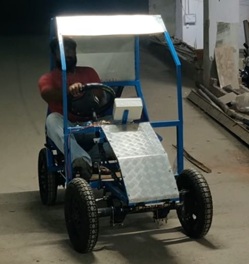 HVS-4904. Smart City EV - GSM and GPS with accident alert and Zone based speed lock. Buggy EV. Smart EV