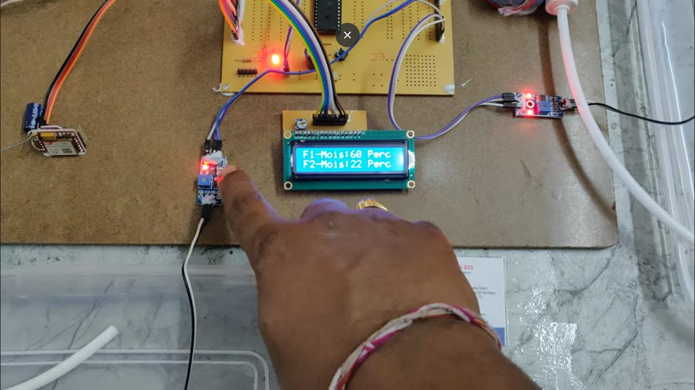 HVS-4905. Mobile (SMS)Based Embedded system for Multi-Irrigation system with Auto Water Switching.