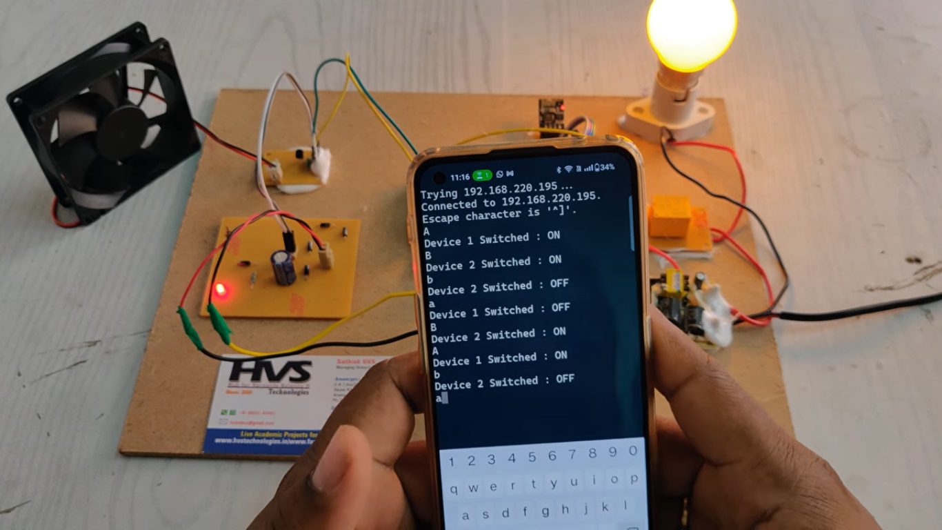 HVS-4840. IoT Arduino Home Automation DC and AC Load Controlling.
