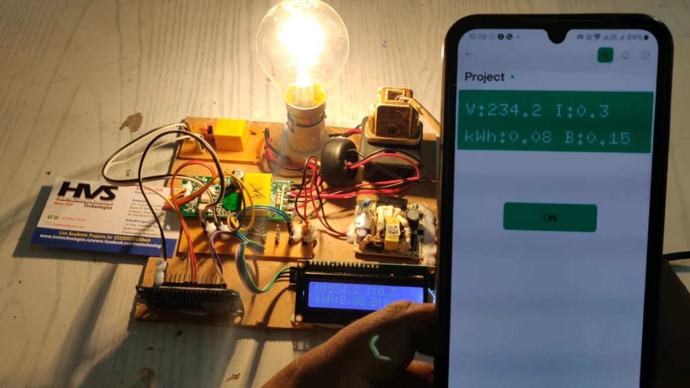 HVS-4842. IoT Smart Watt Meter using Blynk Application#pz004t#NodeMCU.