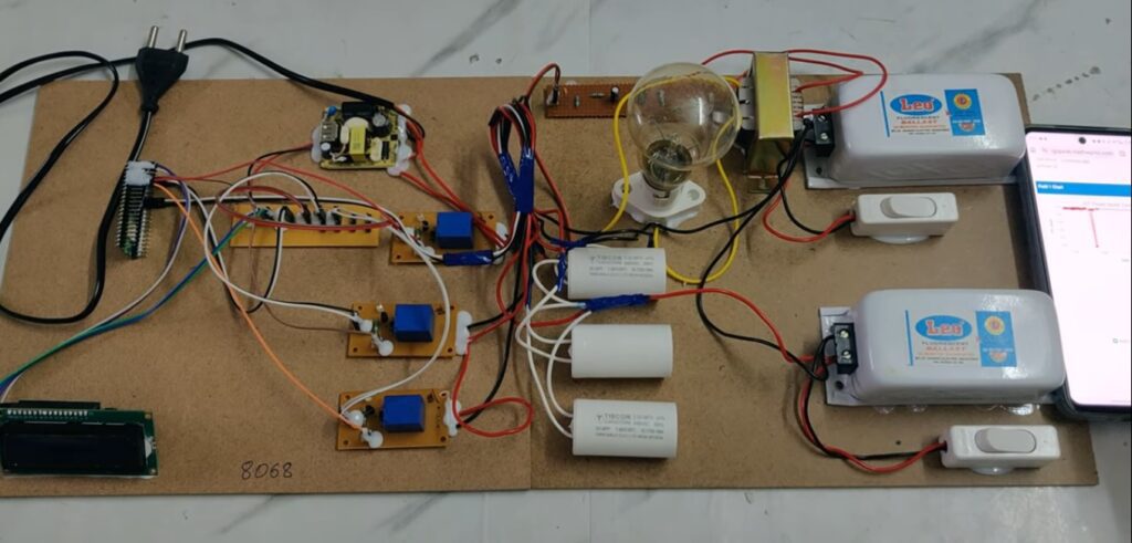 HVS-5076. IoT based Automatic Power Factor Correction using Raspberry pi PICO 2W