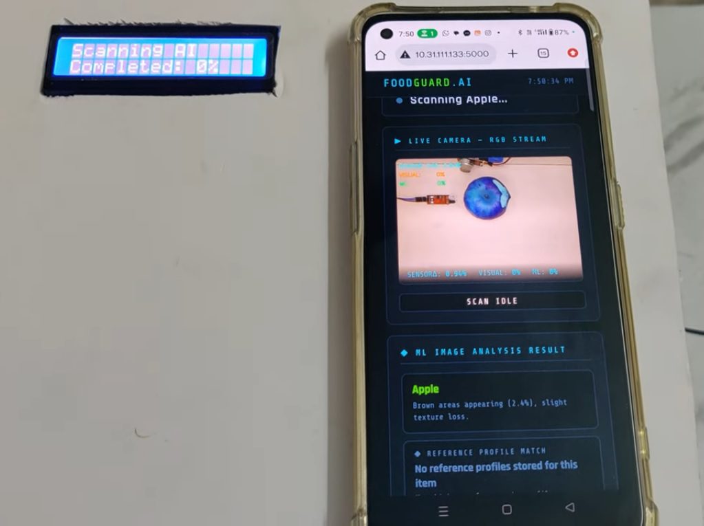 HVS-5077. Monitoring and detection of fruits spoilage in the refrigerator based on AI ML and NIR Sensor