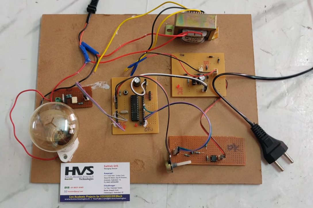 HVS-5090. AC bulb light intensity controlling with Potentiometer.