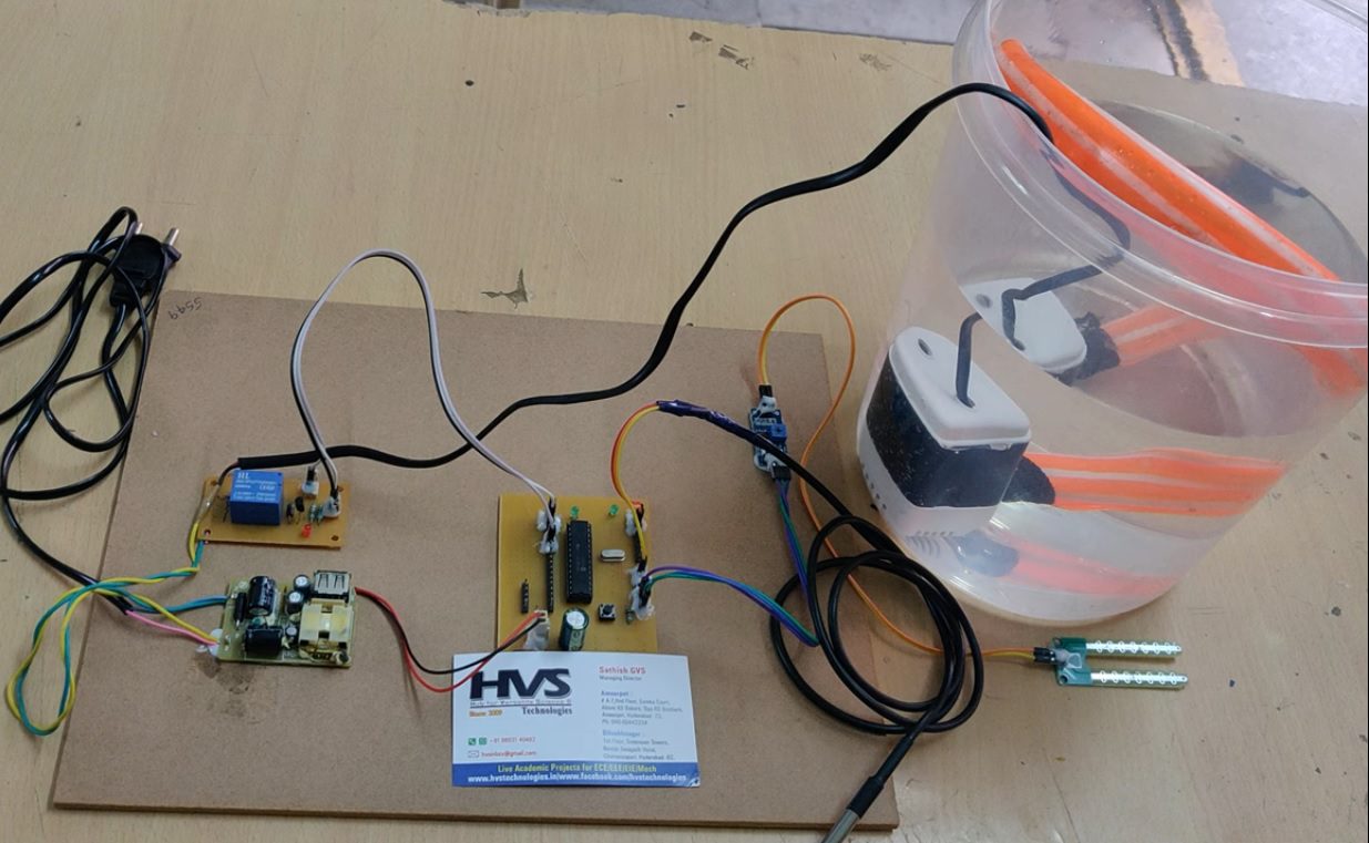 HVS-1003. Soil moisture& temperature based irrigation water pump controlling system.