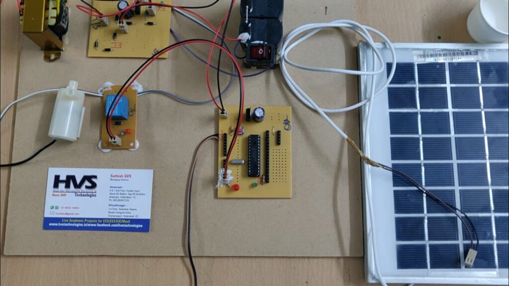 HVS-1214. Solar based automatic water level sensing and water pumping system for next generation apartments.