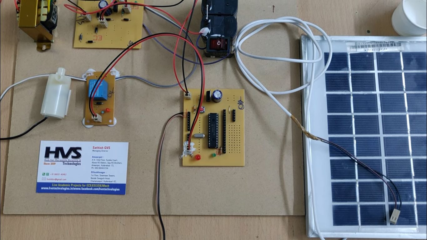 HVS-1214. Solar based automatic water level sensing and water pumping system for next generation apartments.