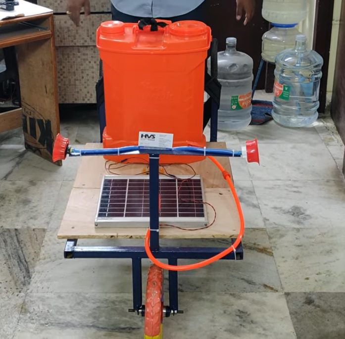 HVS-2269. Real-time Implementation Solar Pesticide Sprayer.