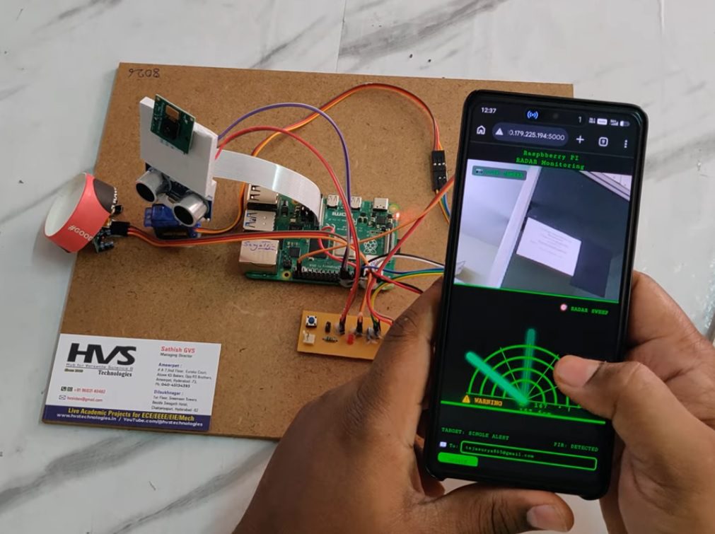 HVS-5024. RADAR Surveillance using Multi-Sensor Fusion using Raspberry pi and Pi camera.