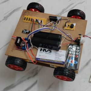 HVS-5027. Smart Rescue Robot for Human Detection through IR Remote control.