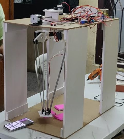 HVS-5042. Delta Robot for Object Sorting through IoT ESP32-CAM.
