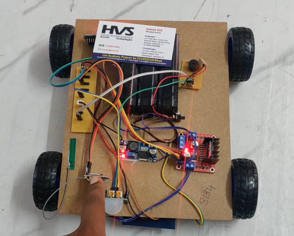HVS-5089. Mobile Phone Controlled Live Human being and Bomb Detecting Robot