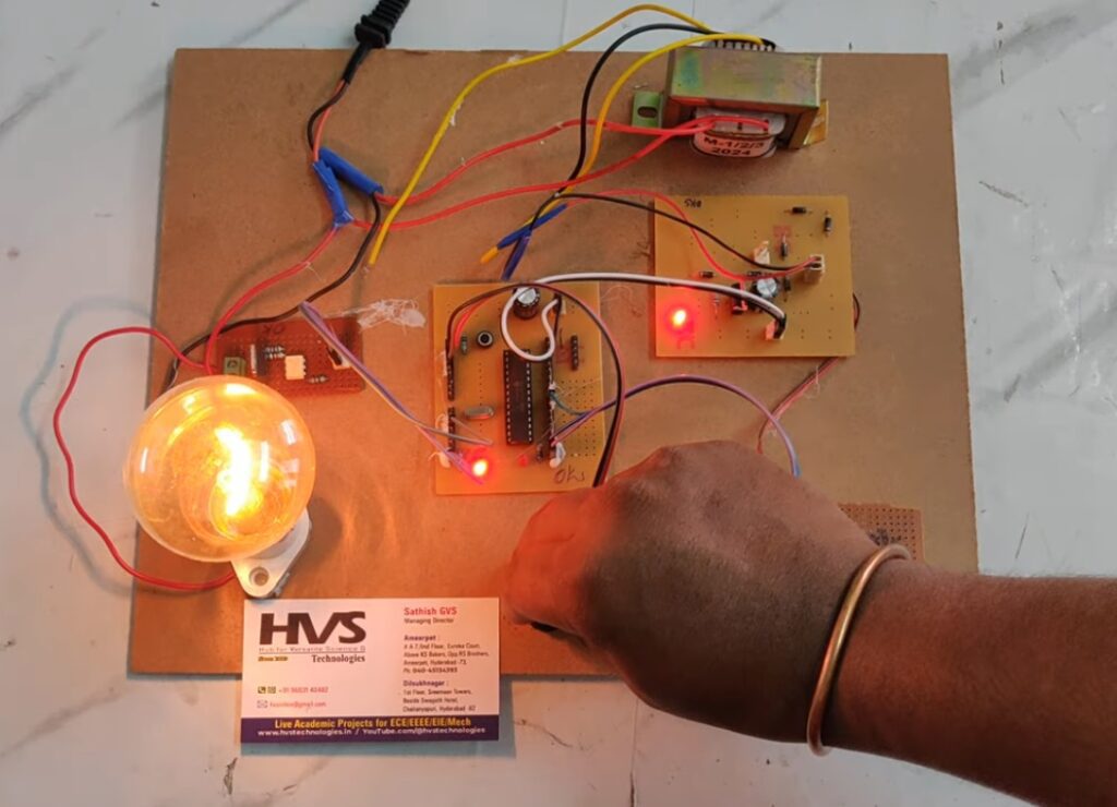 HVS-5090. AC bulb light intensity controlling with Potentiometer.