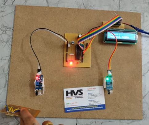 HVS-1219. Microcontroller based Vehicle count and speed display system for high ways.