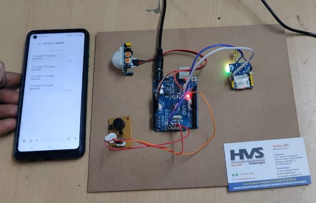 HVS-1161. PIR and GSM based Home Security System.