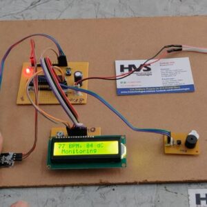 HVS-1180. Human Body Temperature and Heart Rate Monitoring on LCD display.