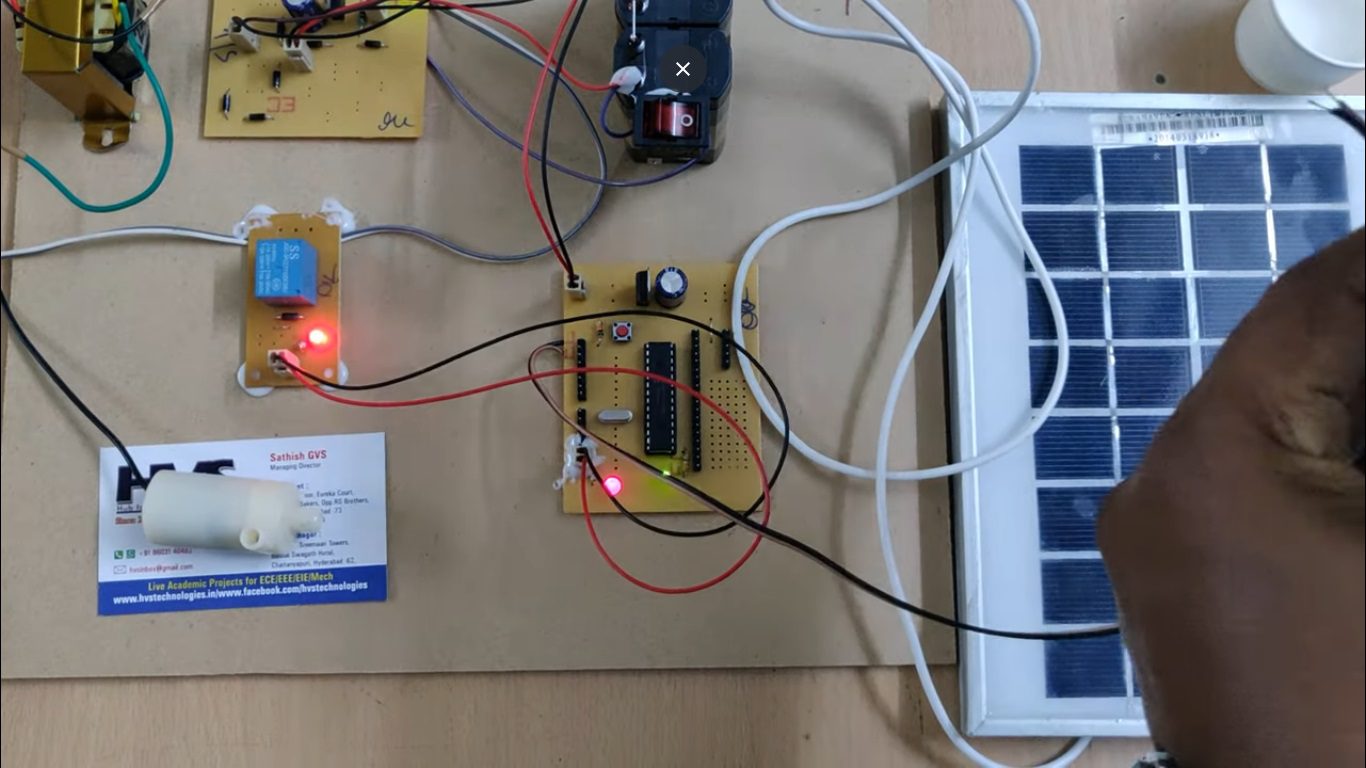 HVS-1214. Solar based automatic water level sensing and water pumping system for next generation apartments.