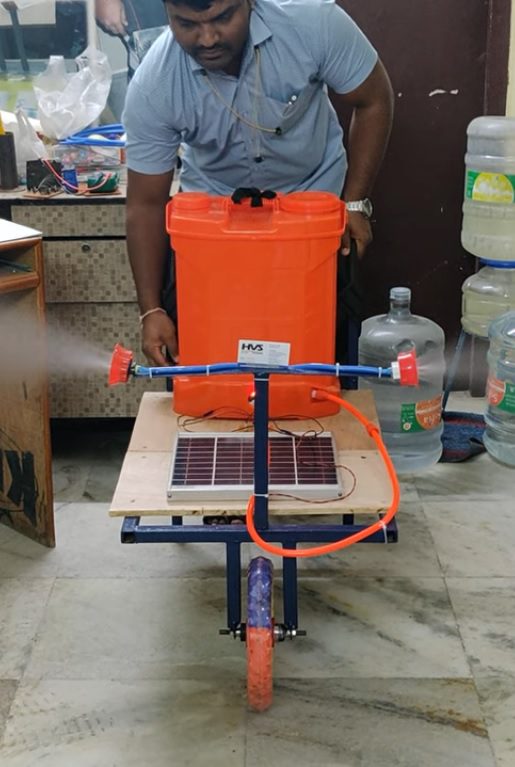 HVS-2269. Real-time Implementation Solar Pesticide Sprayer.
