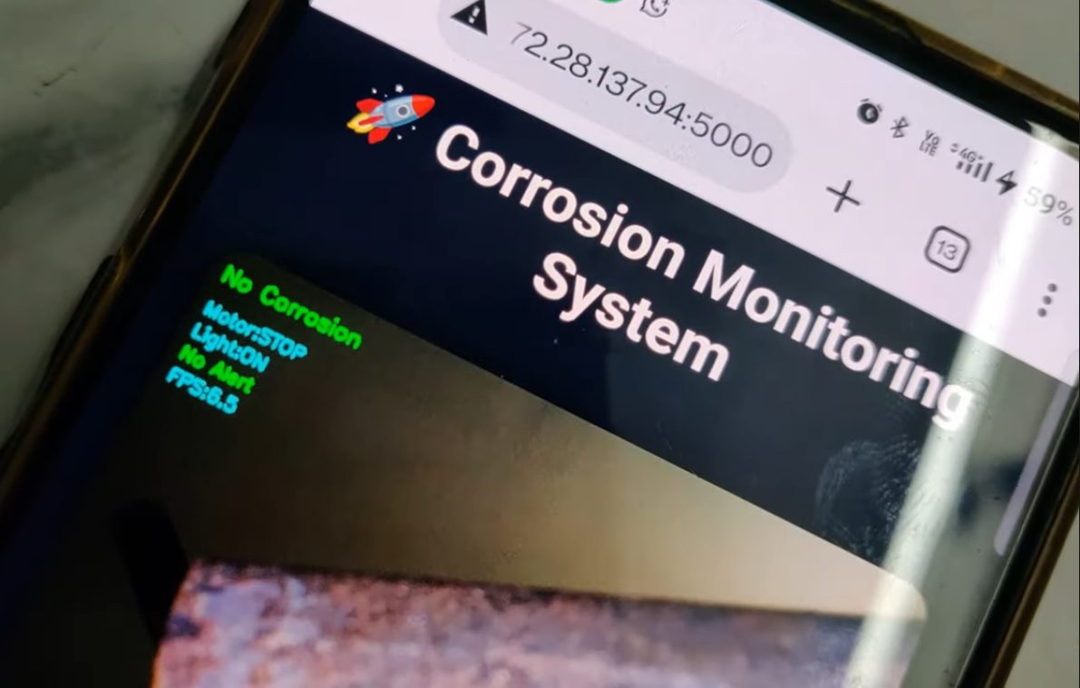 HVS-5017. Smart Pipeline Monitoring System for corrosion Detection using Raspberry pi 4