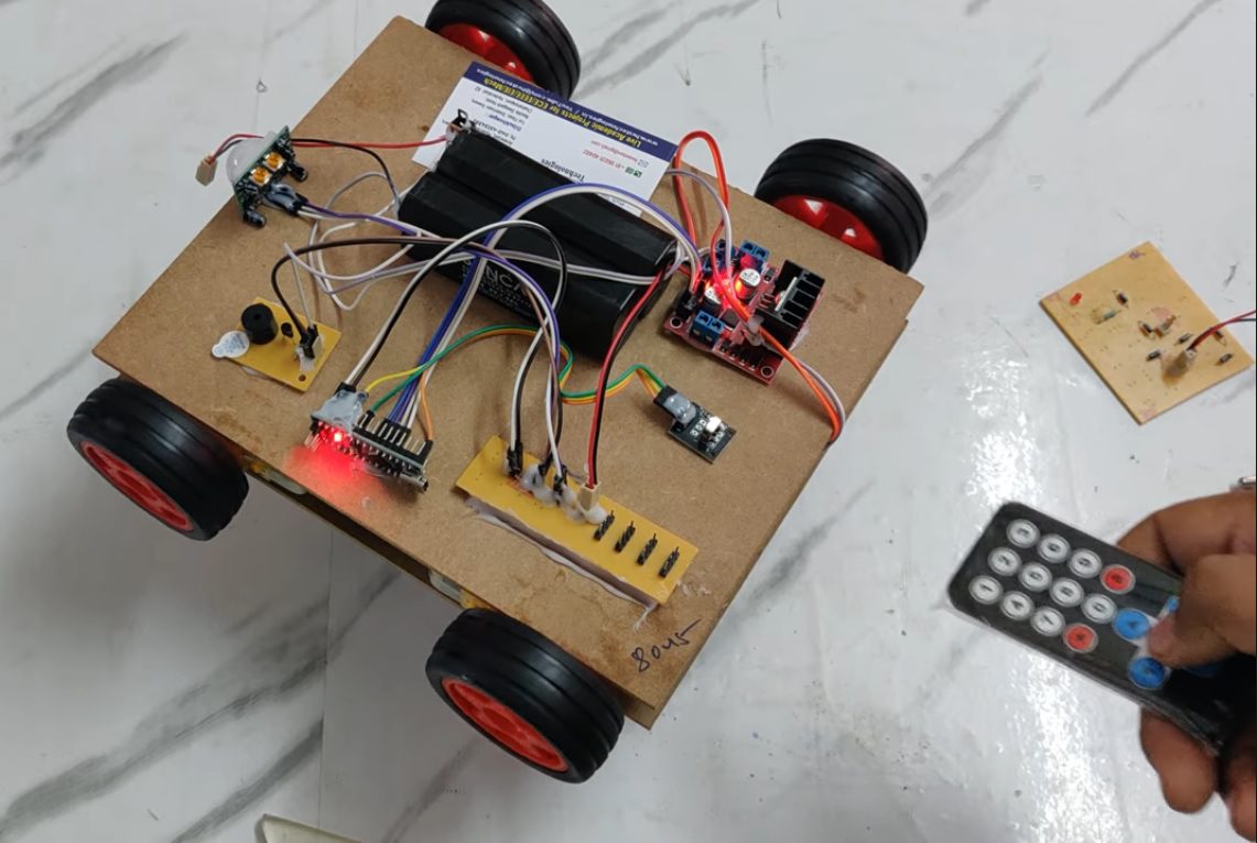 HVS-5027. Smart Rescue Robot for Human Detection through IR Remote control.