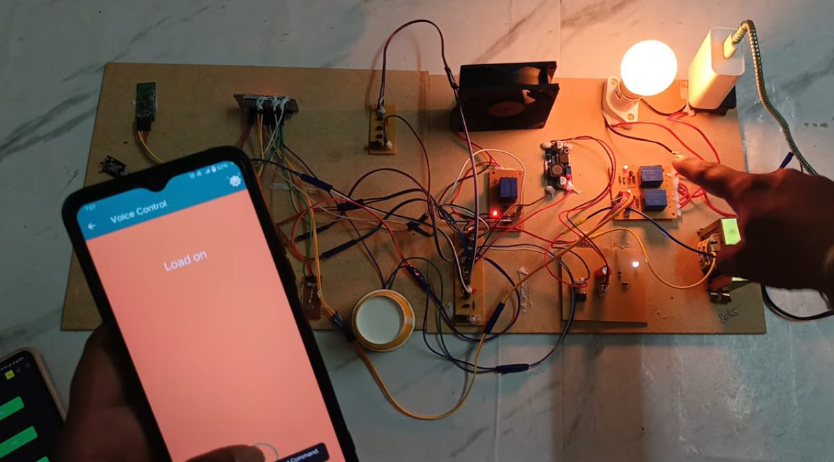 HVS-5067. Voice Based Home Automation Using Bluetooth and Remote ESP32.