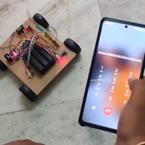 HVS-5089. Mobile Phone Controlled Live Human being and Bomb Detecting Robot