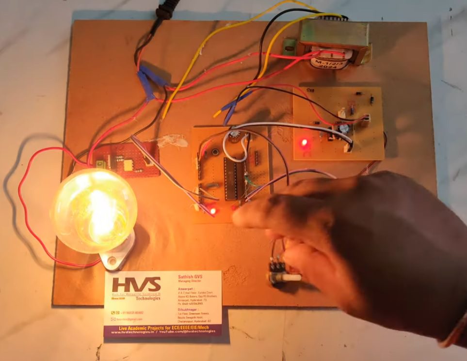 HVS-5090. AC bulb light intensity controlling with Potentiometer.