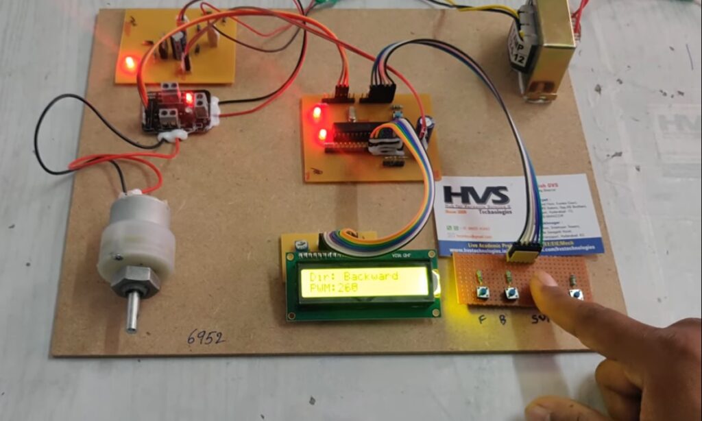 HVS-1190. H-Bridge and PWM based DC Motor direction and speed control system