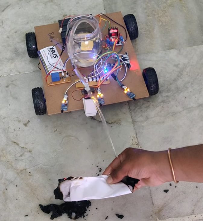 HVS-5091. FIRE FIGHTING ROBOT USING ARDUINO NANO