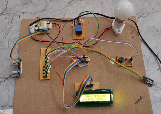 HVS-1222. Transformer oil temperature monitoring with automatic Circuit Breaker operation.