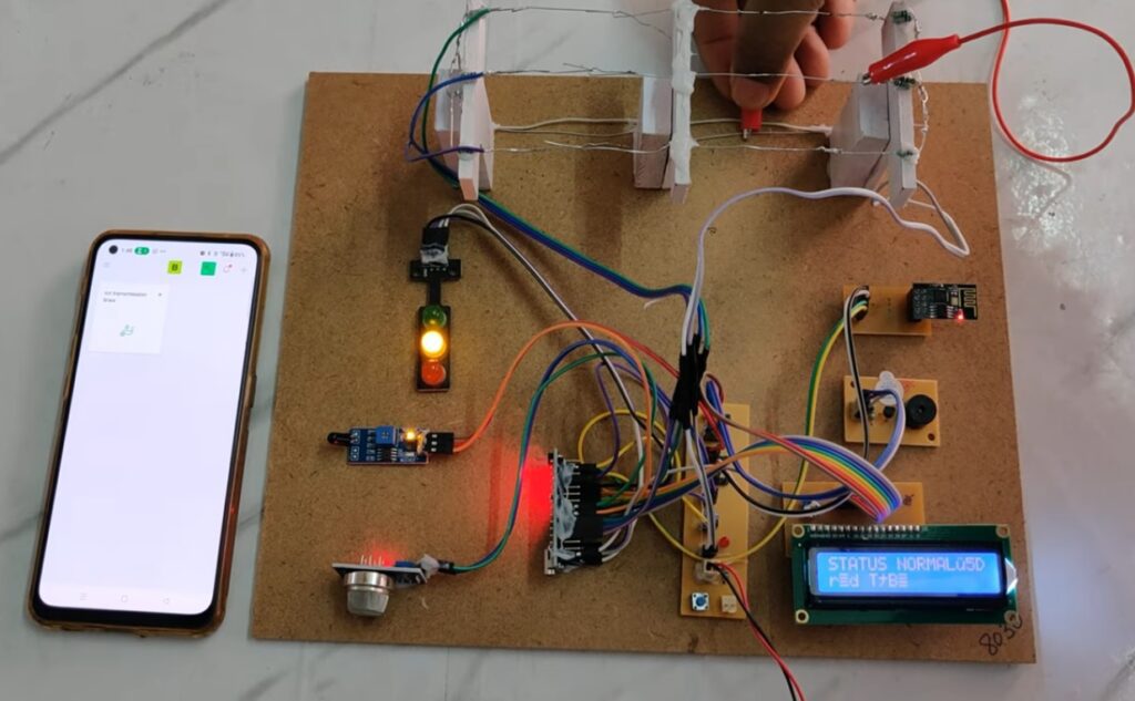 HVS-5013. IOT Transmission Line Fault Detection Along with Fire and Smoke Alert.