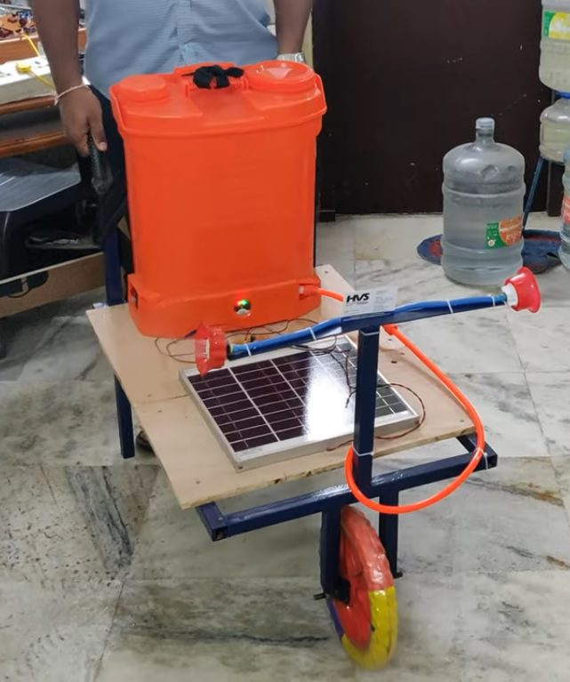 HVS-2269. Real-time Implementation Solar Pesticide Sprayer.