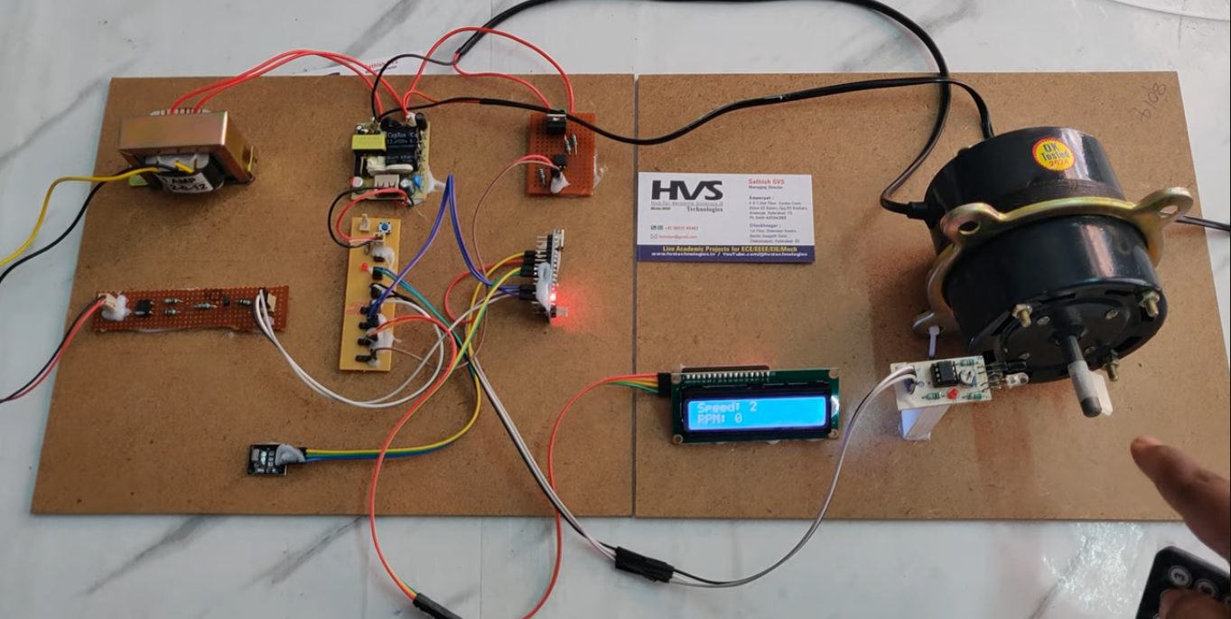 HVS-5018. Thyristor power control of single phase induction motor using IR Remote