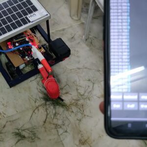 HVS-4989. Solar Grass cutter with pesticides sprayer using Bluetooth Controlling