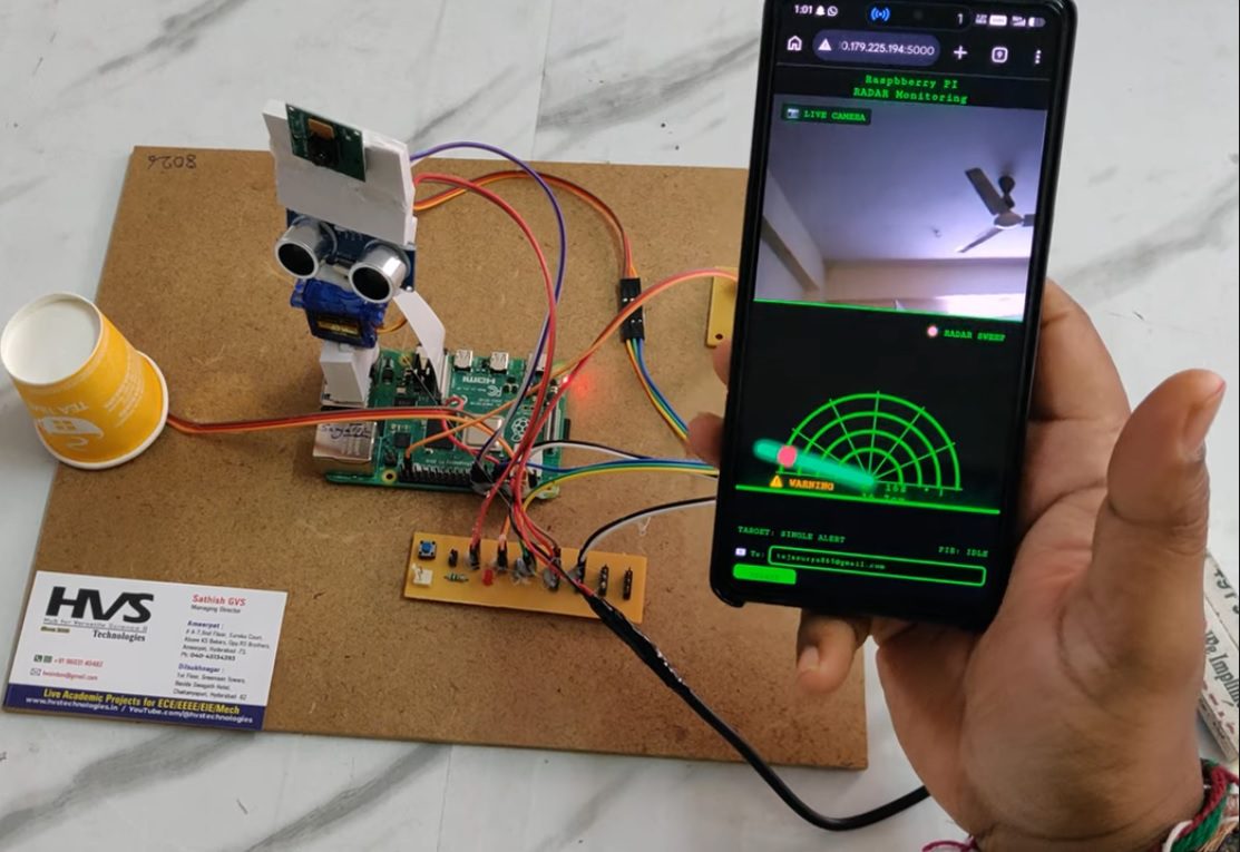 HVS-5024. RADAR Surveillance using Multi-Sensor Fusion using Raspberry pi and Pi camera.