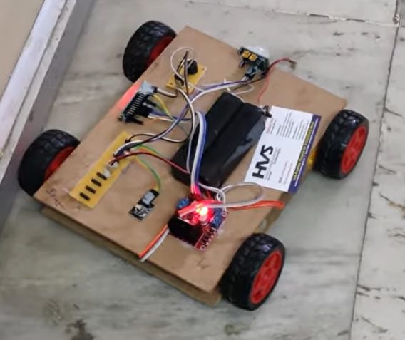 HVS-5027. Smart Rescue Robot for Human Detection through IR Remote control.