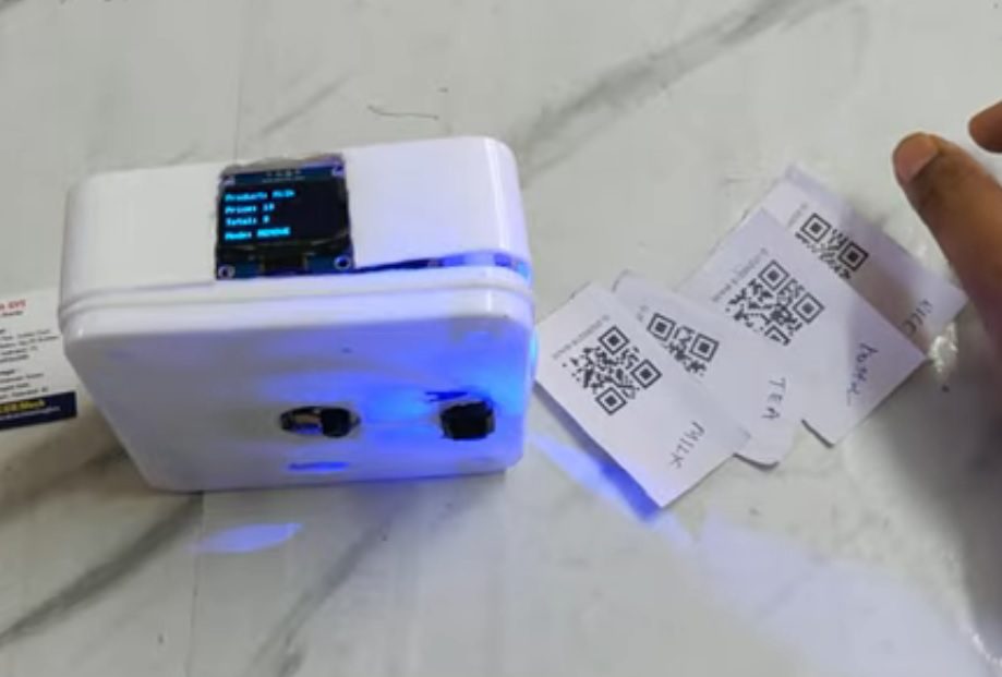 HVS-5028. Smart shopping Cart using ESP32-CAM QR code Scanning