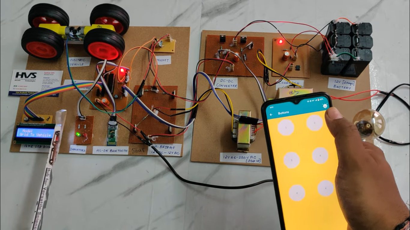 HVS-5036. Vehicle To Grid - Grid to Vehicle Bidirectional Energy Transfer through Bluetooth V2G G2V