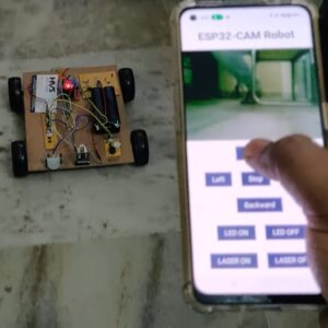 HVS-5054. IOT based spy robot with LASER gun with PIR sensor.