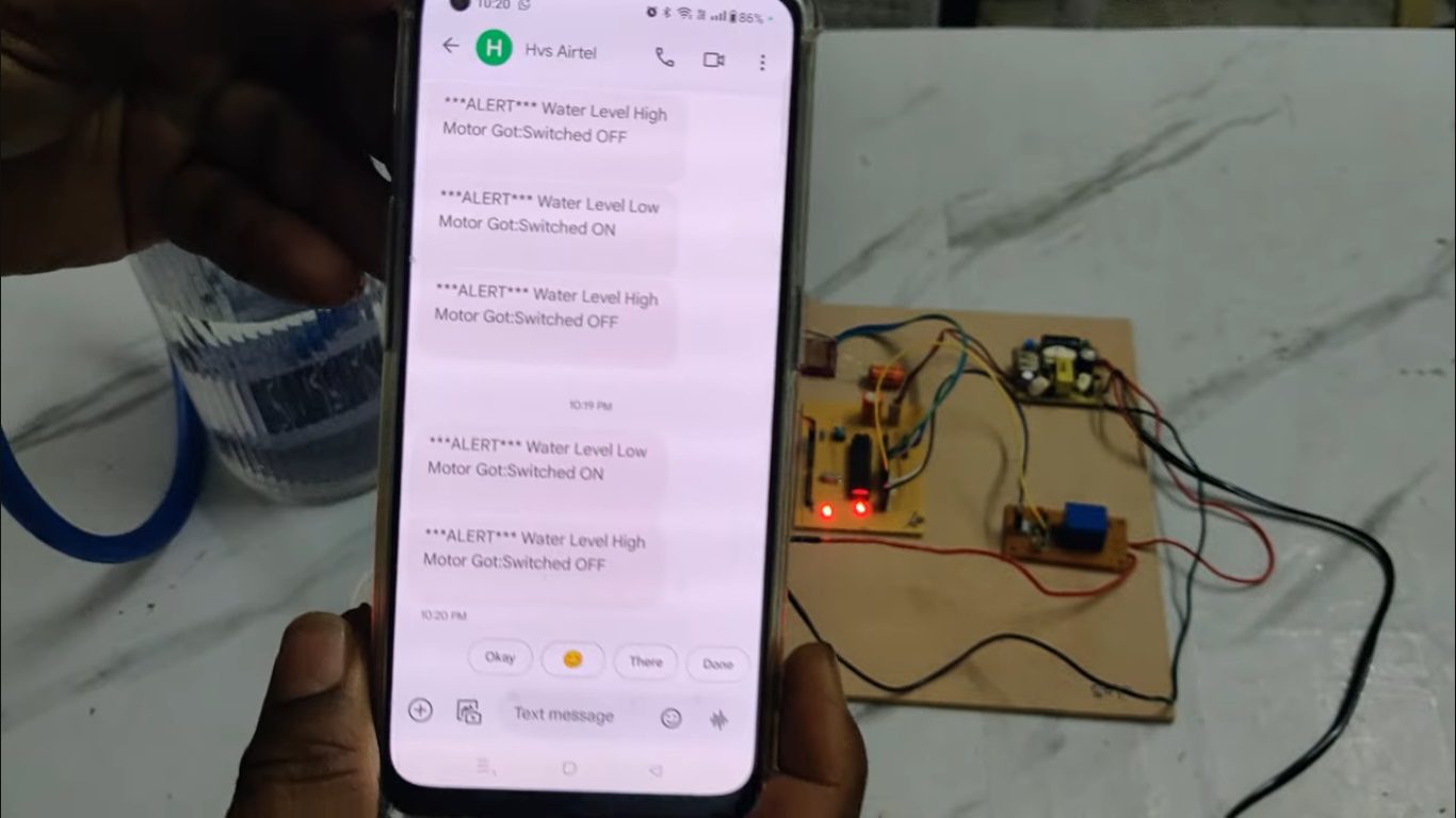 HVS-5062. Automatic irrigation system with SMS Alerts using GSM.
