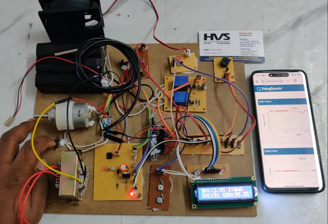HVS-5070. IoT Battery Management system with SOC SOH Calculation and Fire 🔥 protection using Raspberry PICO 2W