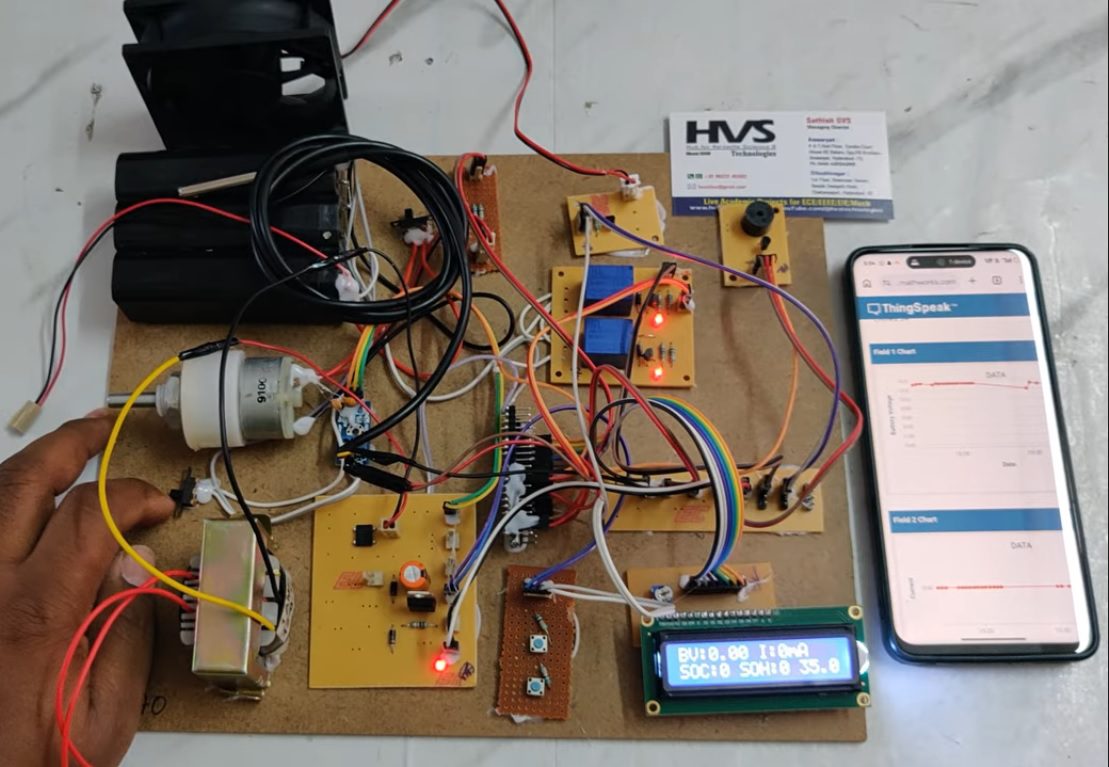 HVS-5070. IoT Battery Management system with SOC SOH Calculation and Fire 🔥 protection using Raspberry PICO 2W