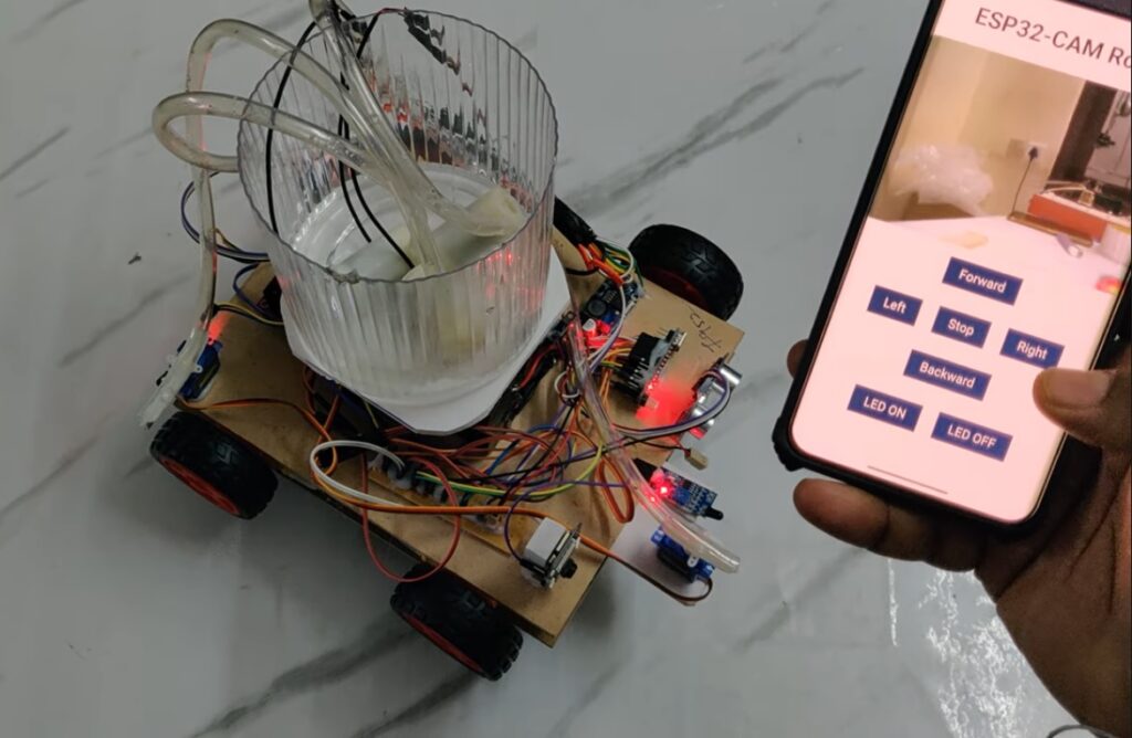 HVS-5009. Automatic Fire detection and Control with Video Surveillance using ESP32-CAM.